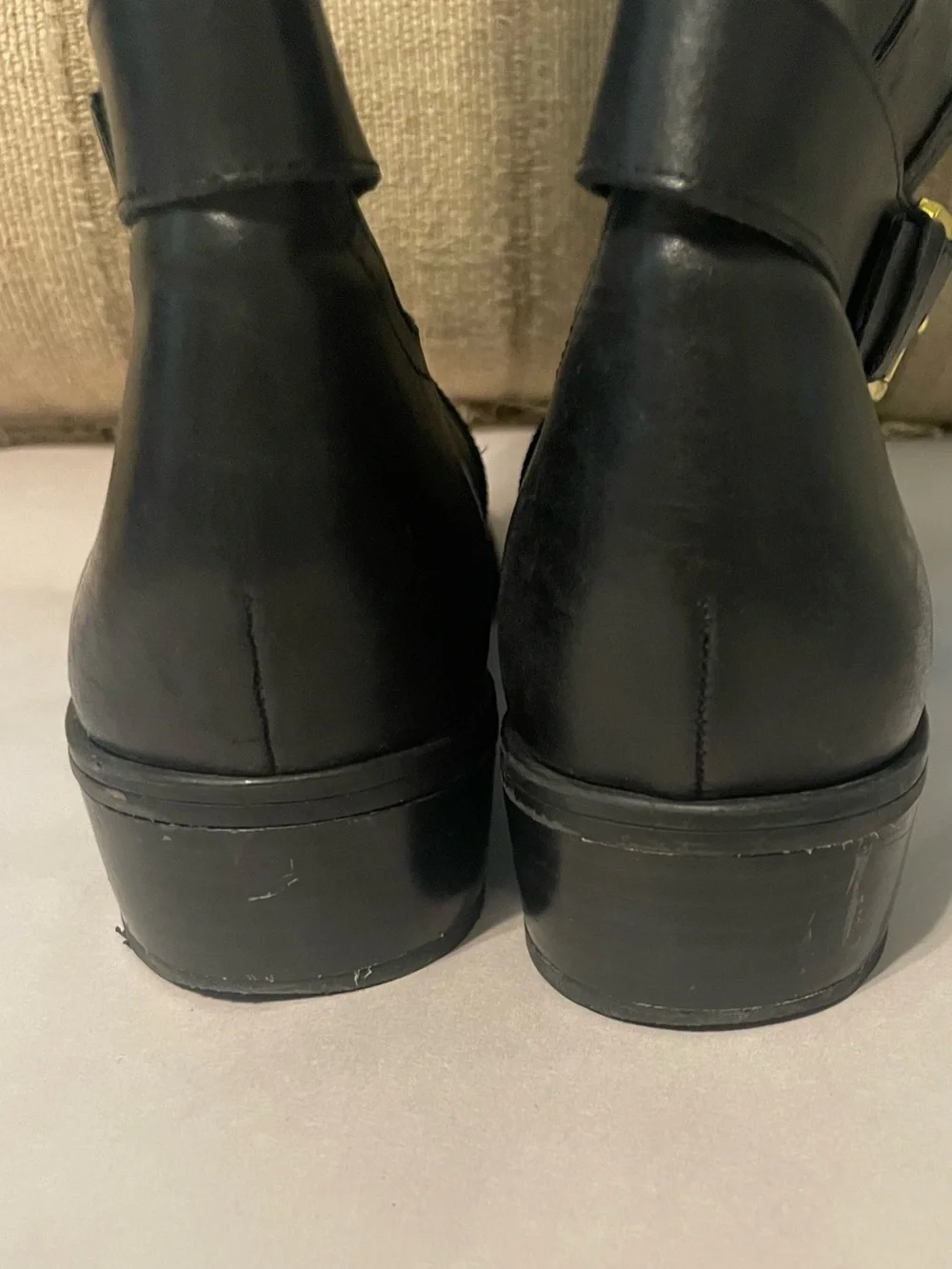 Lauren Ralph Lauren Makenzie Black Leather Knee-High Riding Boots 7.5B